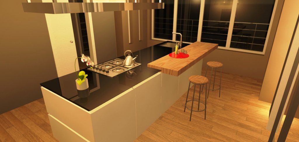 Cucina con isola, Gela. Studio Tecnico Loggia. Studio Ingegneria, Studio geometra
